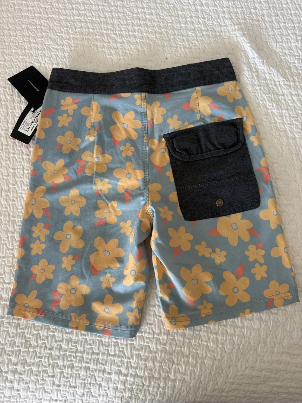 Jacks Surfboards Boys Blue Floral Swim Trunks